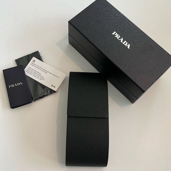 Prada 54mm geometric black and silver sunglasses main image 6